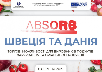 ABSORB Швеція та Данія: Торгові можливості на ринку Скандинавії для виробників продуктів харчування