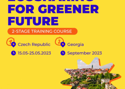 Пошук учасників на 2-етапний тренінговий курс “Ecosharing for greener future” в Чехії та Грузії
