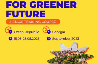 Пошук учасників на 2-етапний тренінговий курс “Ecosharing for greener future” в Чехії та Грузії